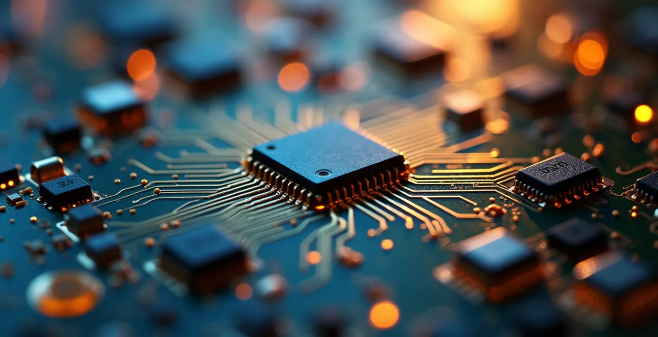Comparaison visuelle entre un chipset DNA haut de gamme et un chipset propriétaire standard dans des mods électroniques