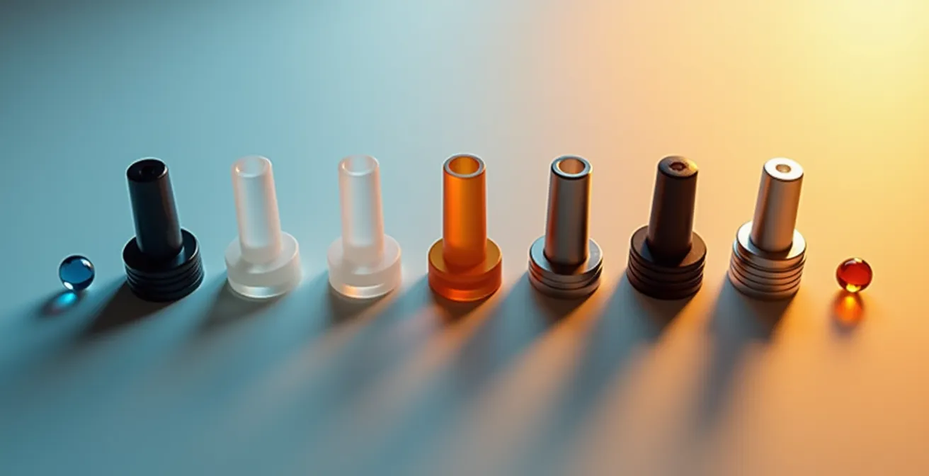 Différentes formes de drip tips et leur impact sur la direction des saveurs