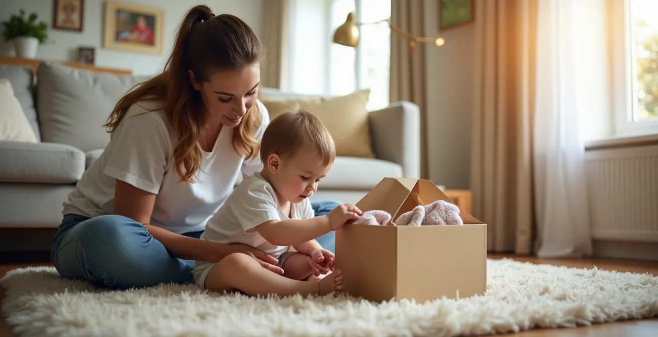 Salon familial sécurisé où le matériel de vapotage est rangé hors de vue des enfants