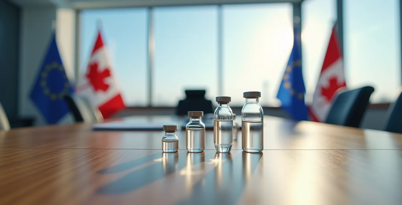 Chronologie visuelle de l'évolution de la réglementation sur la nicotine au Canada et en Europe