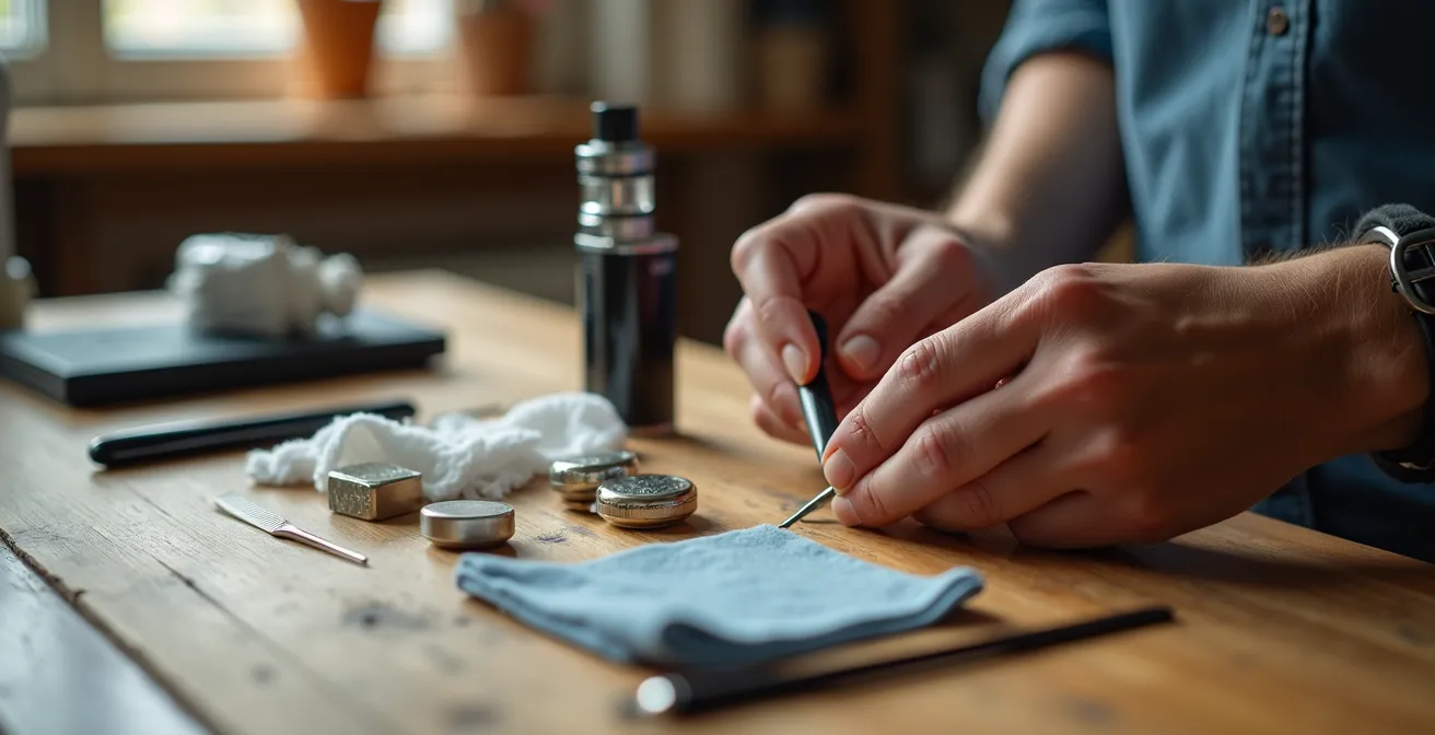Kit de premiers secours pour cigarette électronique avec sachets de silice et outils