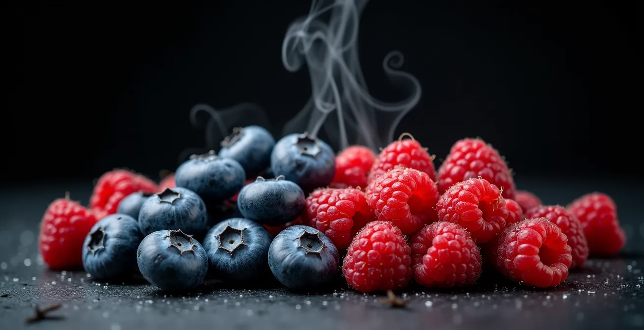 Visualisation de la dégradation des molécules aromatiques fruitées selon la température