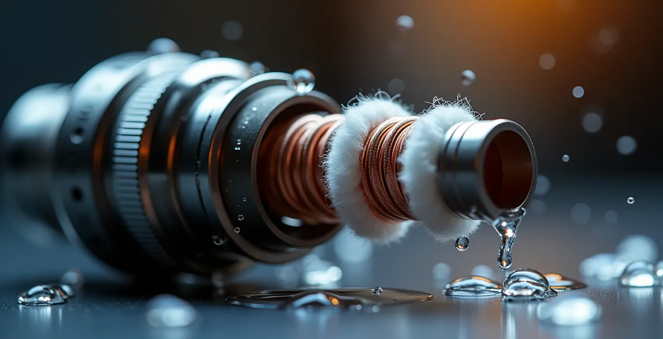 Positionnement optimal du coil dans un atomiseur pour moduler le profil aromatique