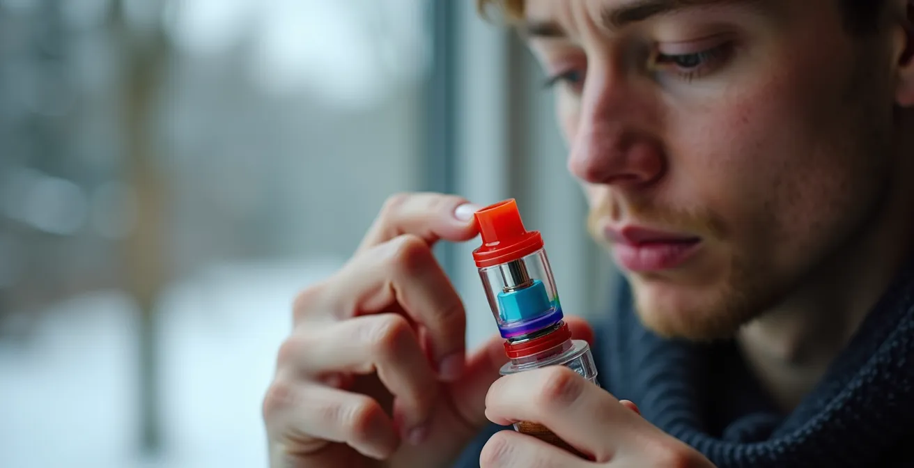 Anneau de protection en silicone coloré installé sur un réservoir en verre pyrex, vue rapprochée montrant l'effet protecteur